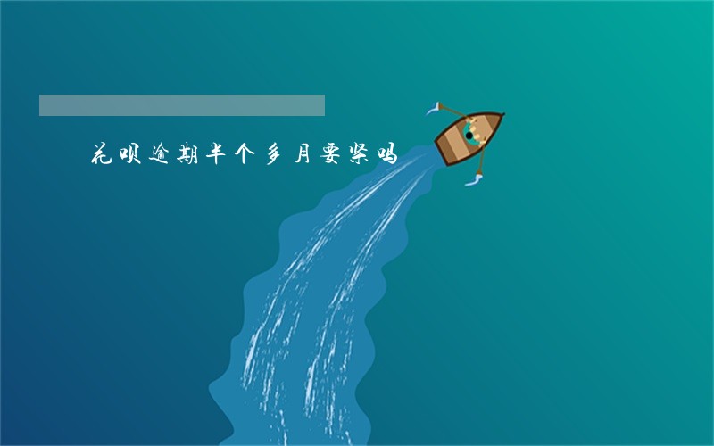 花呗逾期半个多月要紧吗 花呗逾期半个多月要紧吗