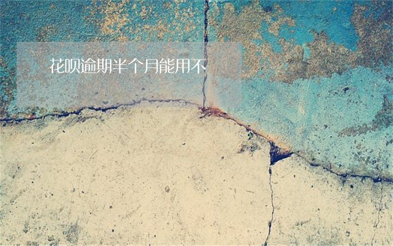 花呗逾期半个月能用不