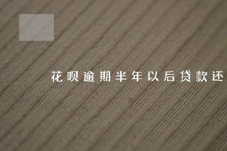 花呗逾期半年以后贷款还能贷吗 花呗逾期半年以后贷款还能贷吗