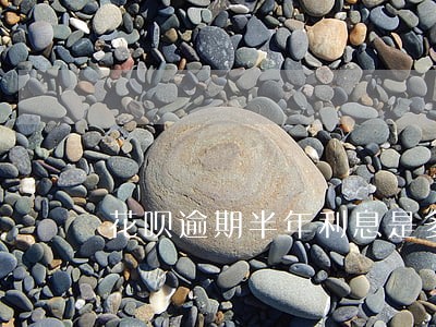 花呗逾期半年利息是多少 花呗逾期半年利息是多少