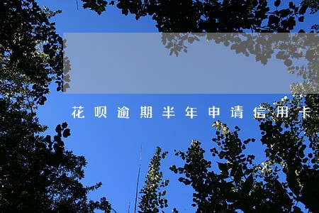 花呗逾期半年申请信用卡 花呗逾期半年申请信用卡