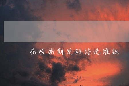 花呗逾期发短信说维权