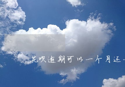 花呗逾期可以一个月还一点吗