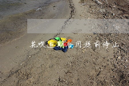 花呗逾期合同提前停止 花呗逾期合同提前停止