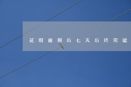 花呗逾期后七天后还完能使用 花呗逾期后七天后还完能使用