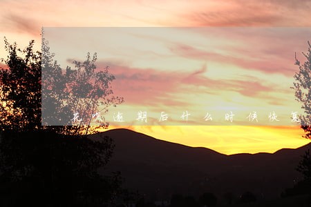 花呗逾期后什么时候恢复 花呗逾期后什么时候恢复