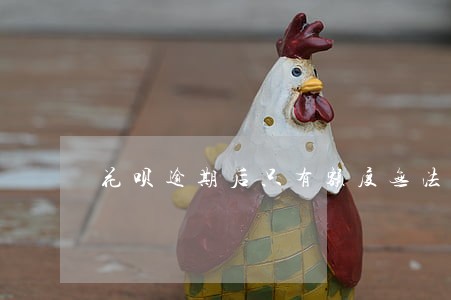 花呗逾期后只有额度无法使用 花呗逾期后只有额度无法使用