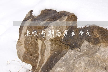 花呗逾期后果是多久 花呗逾期后果是多久