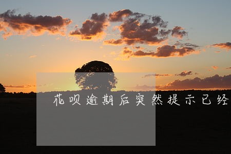 花呗逾期后突然提示已经还清 花呗逾期后突然提示已经还清