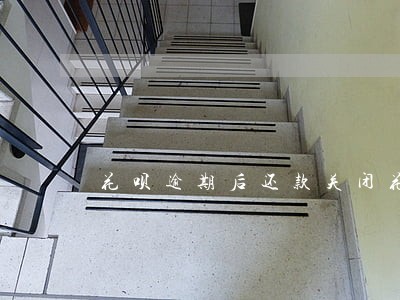 花呗逾期后还款关闭花呗 花呗逾期后还款关闭花呗