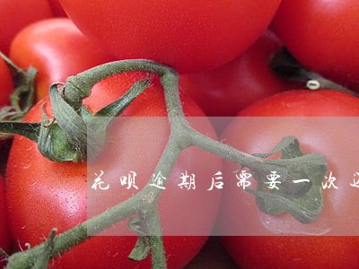 花呗逾期后需要一次还清 花呗逾期后需要一次还清