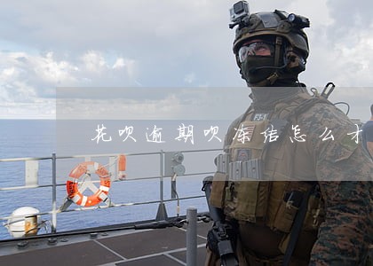 花呗逾期呗冻结怎么才能解开
