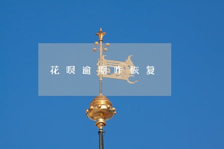 花呗逾期咋恢复 花呗逾期咋恢复