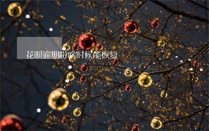 花呗逾期啦啥时候能恢复 花呗逾期啦啥时候能恢复