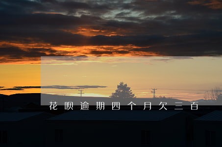 花呗逾期四个月欠三百 花呗逾期四个月欠三百