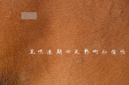 花呗逾期四天影响征信吗