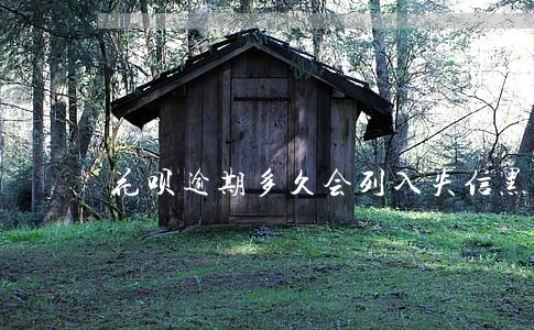 花呗逾期多久会列入失信黑名单吗
