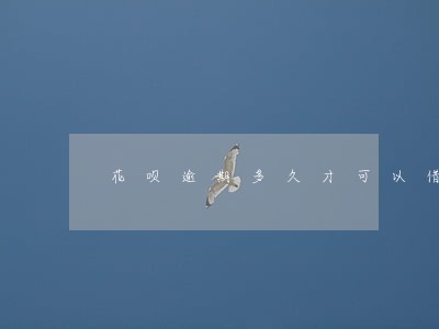 花呗逾期多久才可以借款 花呗逾期多久才可以借款