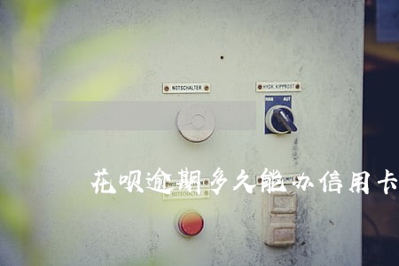 花呗逾期多久能办信用卡 花呗逾期多久能办信用卡
