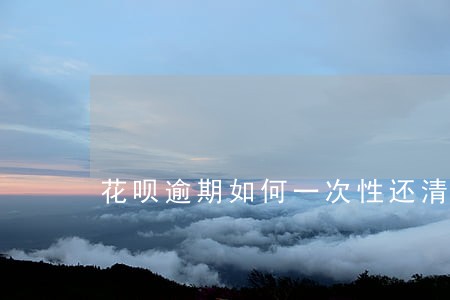 花呗逾期如何一次性还清 花呗逾期如何一次性还清
