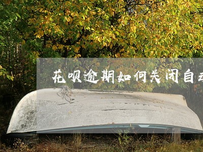 花呗逾期如何关闭自动还款 花呗逾期如何关闭自动还款