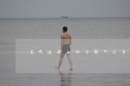 花呗逾期如何才能只还本金 花呗逾期如何才能只还本金