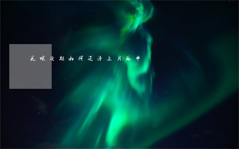 花呗逾期如何还清上月账单 花呗逾期如何还清上月账单