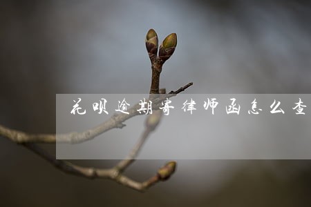 花呗逾期寄律师函怎么查快递 花呗逾期寄律师函怎么查快递