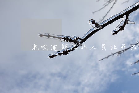 花呗逾期工作人员让开证明 花呗逾期工作人员让开证明