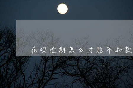 花呗逾期怎么才能不扣款 花呗逾期怎么才能不扣款