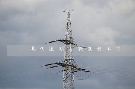花呗逾期总额度提不了