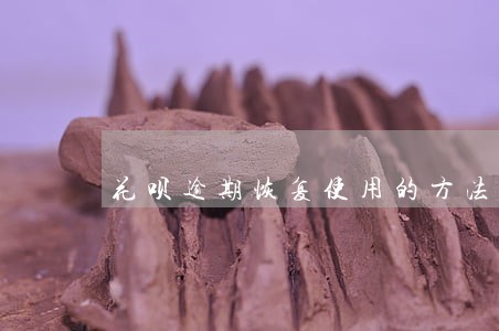 花呗逾期恢复使用的方法 花呗逾期恢复使用的方法