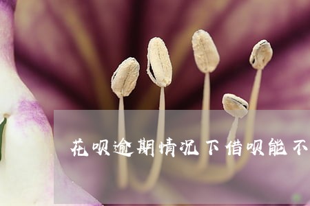 花呗逾期情况下借呗能不能借出来 花呗逾期情况下借呗能不能借出来