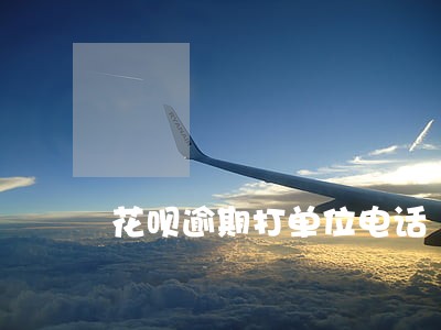 花呗逾期打单位电话