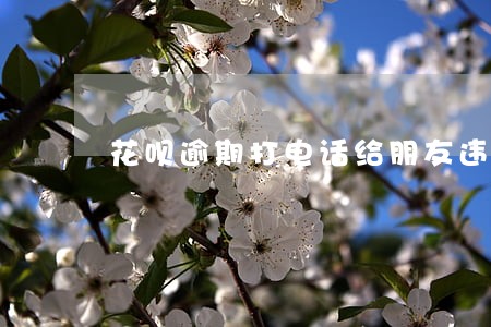 花呗逾期打电话给朋友违规吗 花呗逾期打电话给朋友违规吗