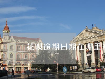 花呗逾期日期在哪里查看
