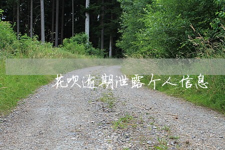 花呗逾期泄露个人信息 花呗逾期泄露个人信息