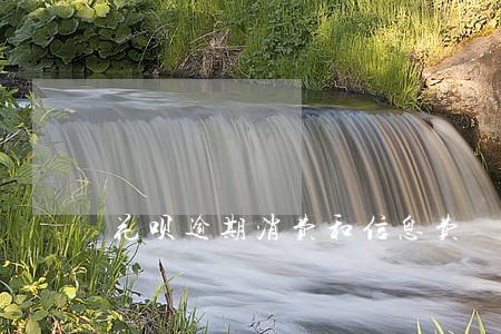 花呗逾期消费和信息费 花呗逾期消费和信息费