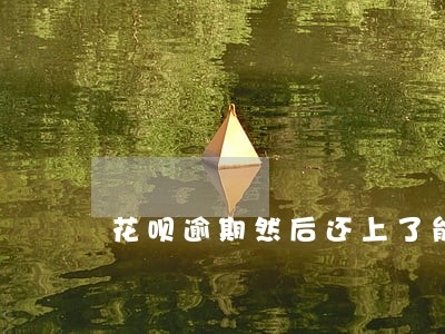 花呗逾期然后还上了能借款吗 花呗逾期然后还上了能借款吗