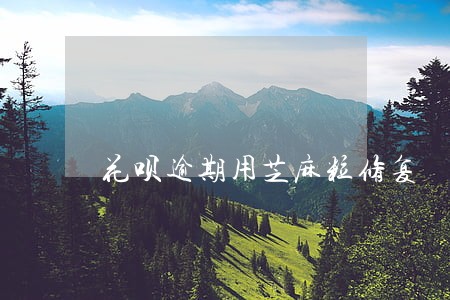 花呗逾期用芝麻粒修复 花呗逾期用芝麻粒修复
