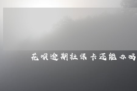 花呗逾期社保卡还能办吗 花呗逾期社保卡还能办吗