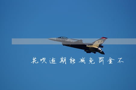花呗逾期能减免罚金不 花呗逾期能减免罚金不