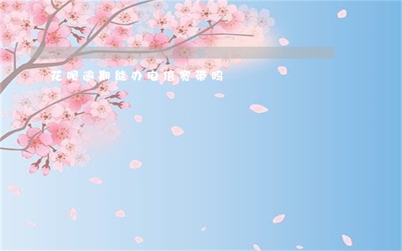 花呗逾期能办电信宽带吗 花呗逾期能办电信宽带吗
