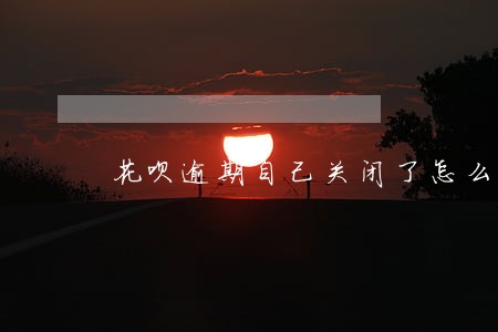 花呗逾期自己关闭了怎么打开 花呗逾期自己关闭了怎么打开