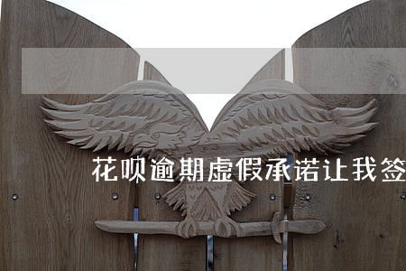 花呗逾期虚假承诺让我签合同 花呗逾期虚假承诺让我签合同
