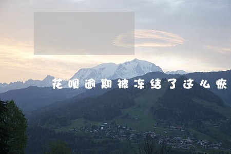 花呗逾期被冻结了这么恢复 花呗逾期被冻结了这么恢复