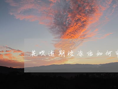 花呗逾期被冻结如何申诉 花呗逾期被冻结如何申诉