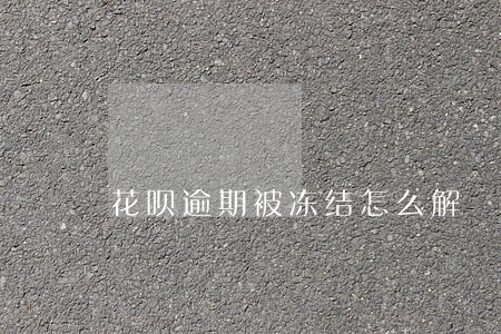 花呗逾期被冻结怎么解