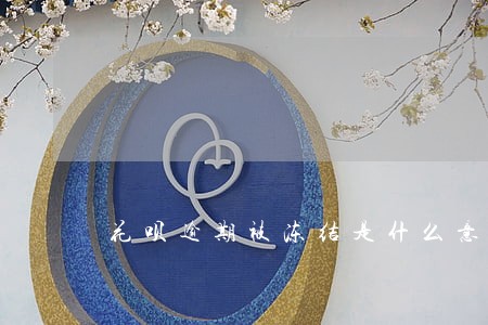 花呗逾期被冻结是什么意思 花呗逾期被冻结是什么意思