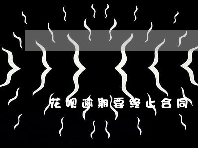 花呗逾期要终止合同 花呗逾期要终止合同